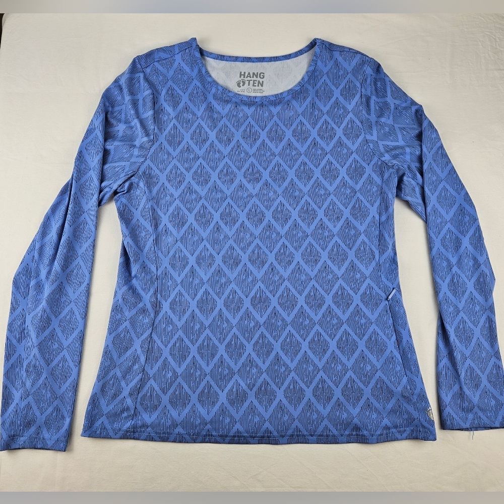 Hang Ten Women's Large Blue Long Sleeve Top